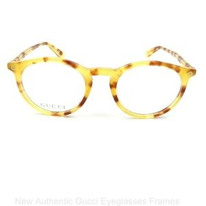 GUCCI EYEGLASSES FRAMES GG0121O 004 49-21-145 HAVANA MADE IN ITALY